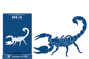 Stylized Scorpion Vector Art, an Object Illustration by CarWrap design (Thumbnail 3 of 3)
