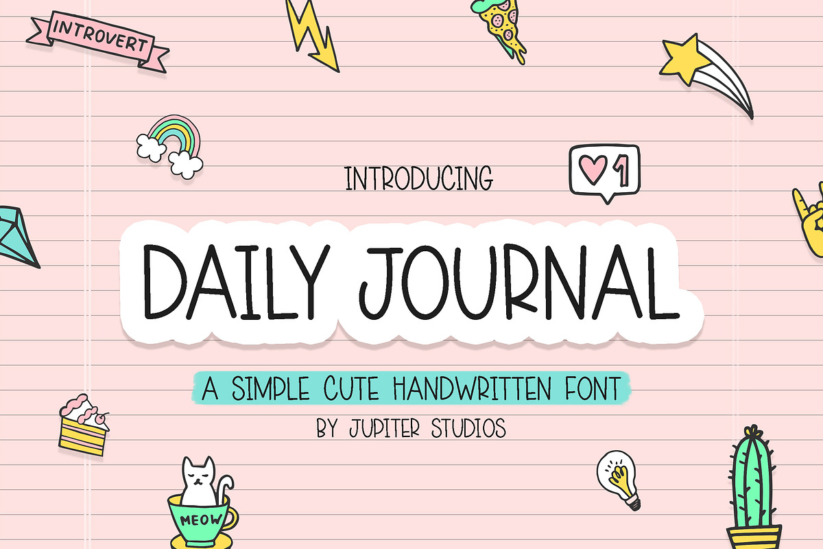 Daily Journal Font, a Font by Lollipop Hand Drawn (Photo 1 of 7)