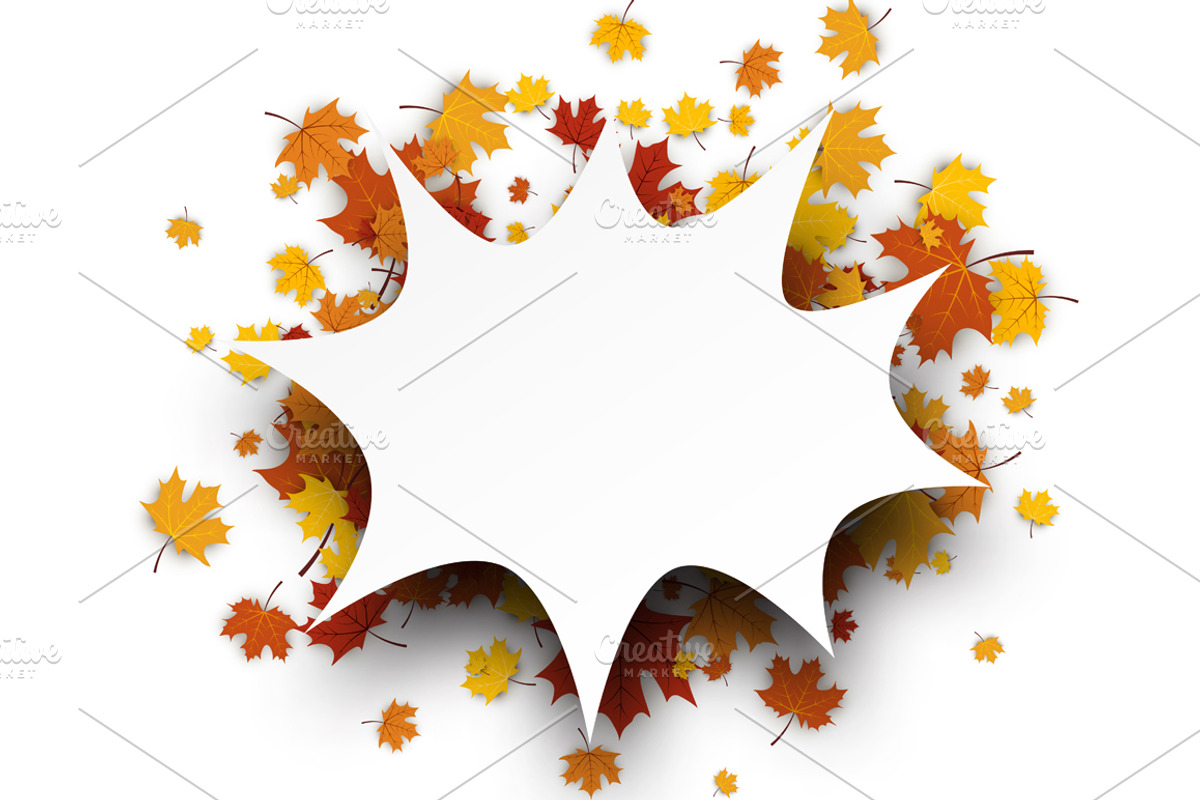 Golden autumn set with maple leaves, a Decorative Illustration by Vjom (Photo 12 of 13)