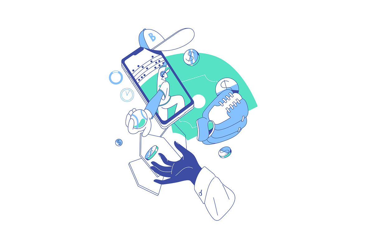 Gambling people bet on sports online, a Sport Illustration by PaperTrident (Photo 5 of 13)