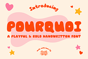 POURQUOI – Handwritten Display Font, a Handwritten Font by CherithDrawsThings (Thumbnail 1 of 8)