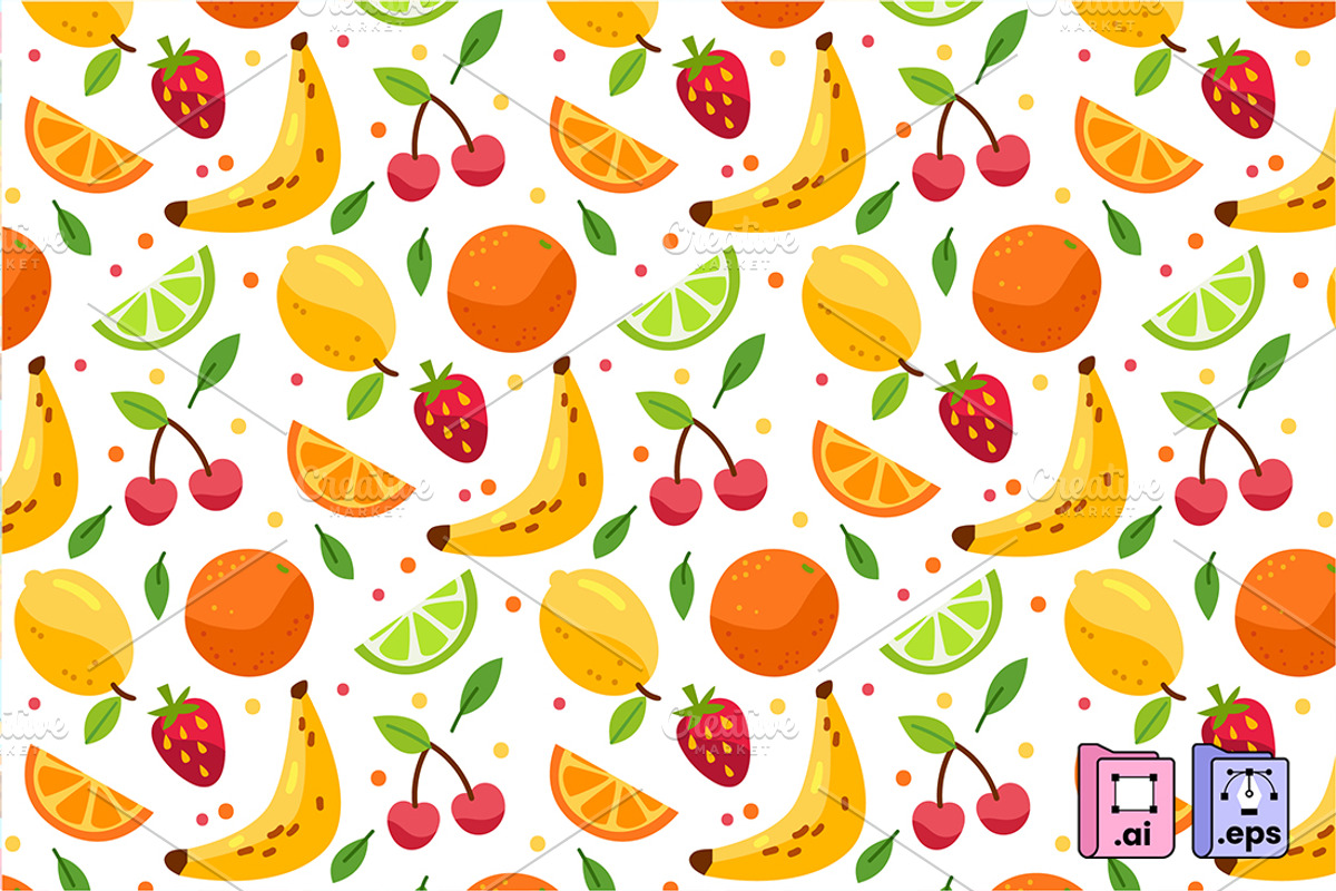 Summer Fruit Pattern, a Pattern Graphic by MISS CHATZ (Photo 2 of 3)