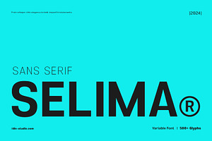 Selima, a Sans Serif Font by din-studio.com