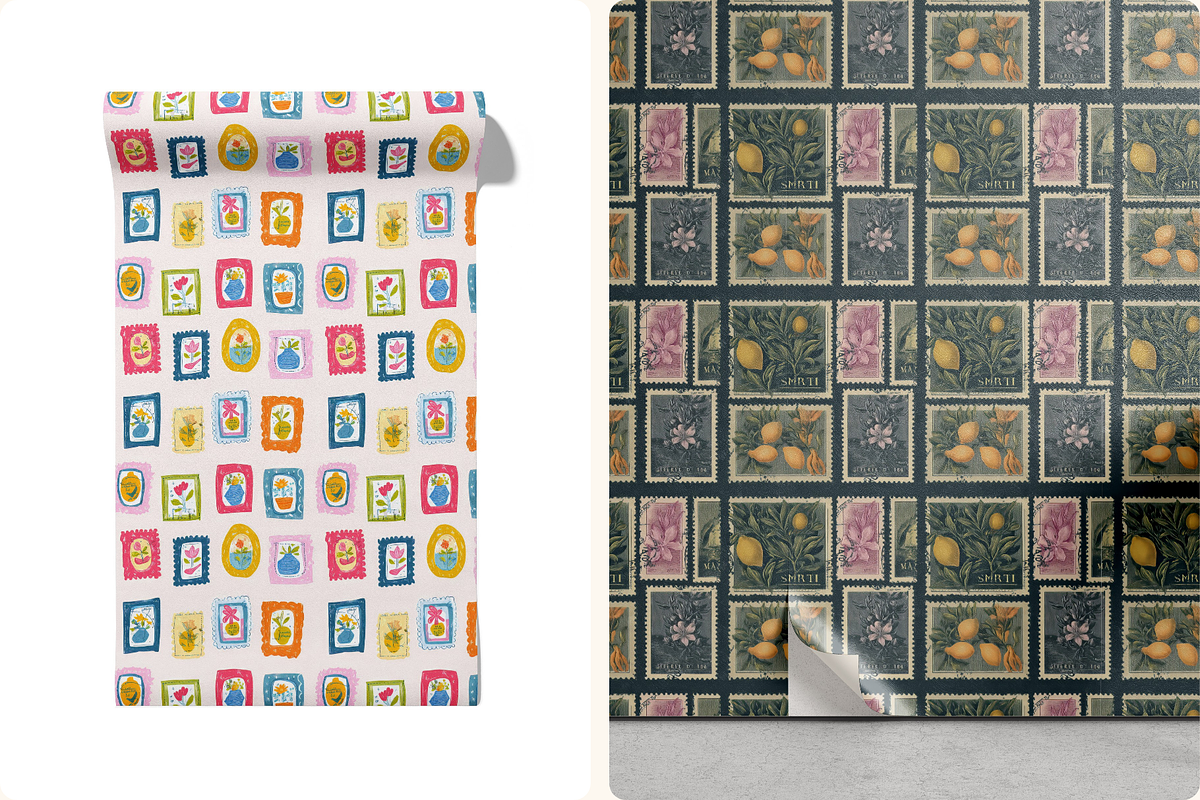 Airmail Postage Stamp Patterns, a Pattern Graphic by Ninterints (Photo 8 of 10)