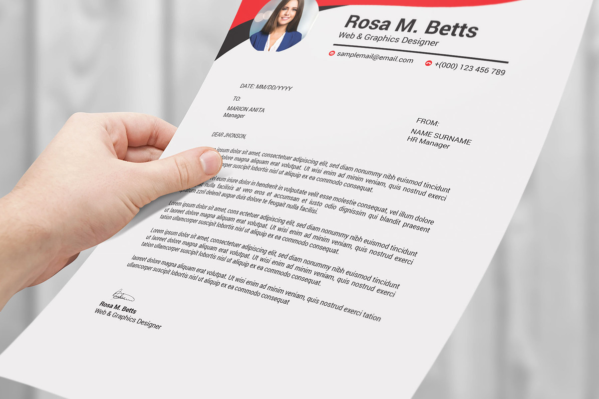 Minimal Resume/CV Template, a Resume Template by designvillage (Photo 2 of 12)