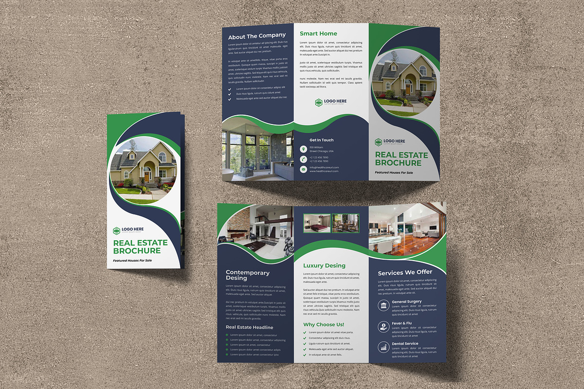Real Estate Trifold Template, a Brochure Template by SamiSimply7 (Photo 3 of 3)