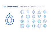 Diamond and gems icon set, an Icon by Icongeek26 (Thumbnail 5 of 6)