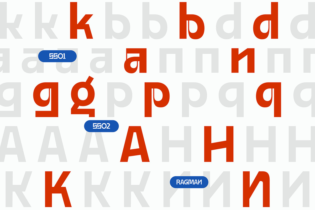Ragman - Futuristic Sans 9 Fonts, a Sans Serif Font by Casloop Studio (Photo 8 of 10)