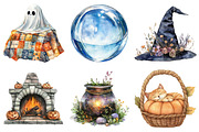 Watercolor Creepy and Cozy Halloween, an Illustration by Daily.Designs (Thumbnail 4 of 4)
