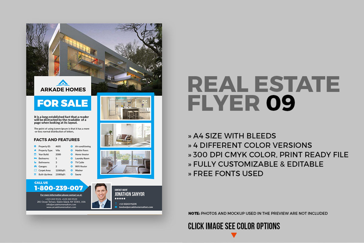 15 Real Estate Flyers Bundle, a Flyer Template by GraphicsEgg (Photo 10 of 16)