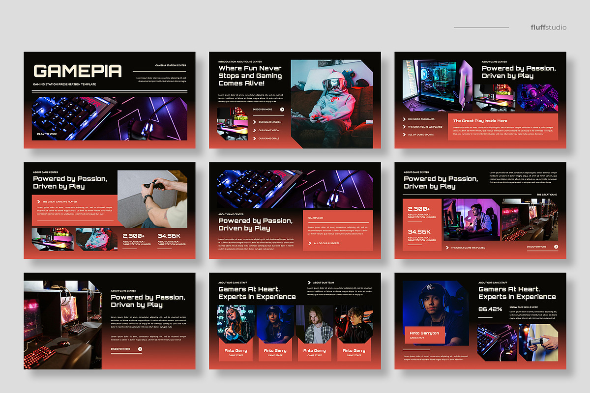 Gaming eSports Keynote Template, a Presentation Template by fluffstudio (Photo 2 of 4)