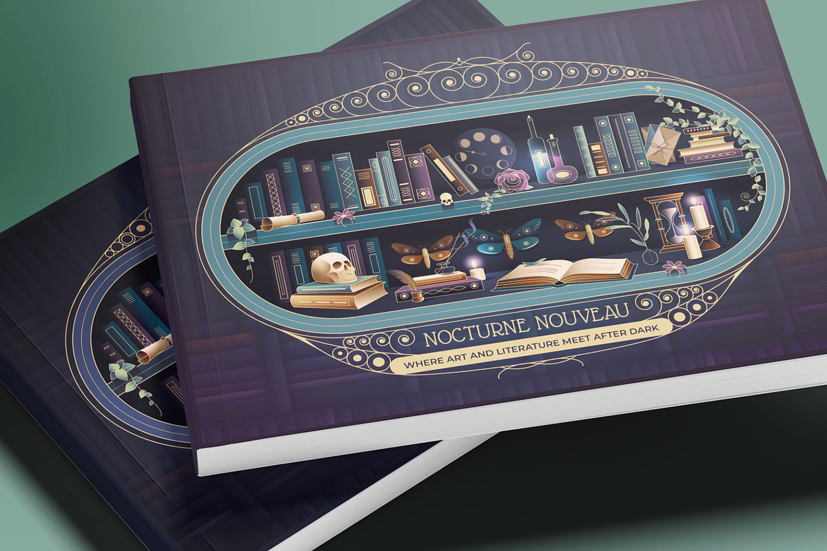 Nocturne Nouveau Branding Kit, a Decorative Illustration by Polar Vectors (Photo 8 of 20)