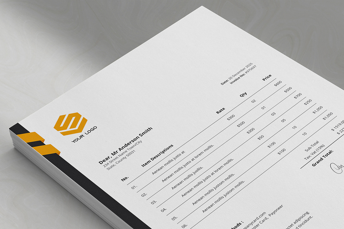 Canva Invoice Template