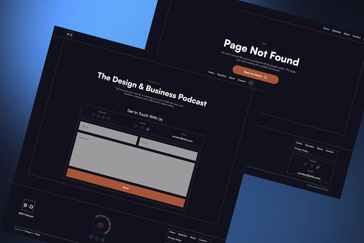 SoundCheck - Podcast Framer Template, a Landing Page Template by THdesign (Photo 3 of 3)