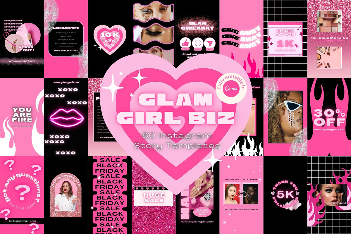 Glam Business IG Story Templates, a Design Template by Hell Yeah Designs (Photo 1 of 6)
