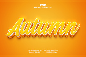 Autumn 3d Editable Text Effect