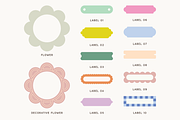 Pastel Pop Frames & Labels, a Graphic by cassi has hobbies (Thumbnail 7 of 9)