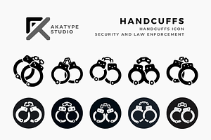 Handcuffs Icon Vector, an Icon by Akatype Studio