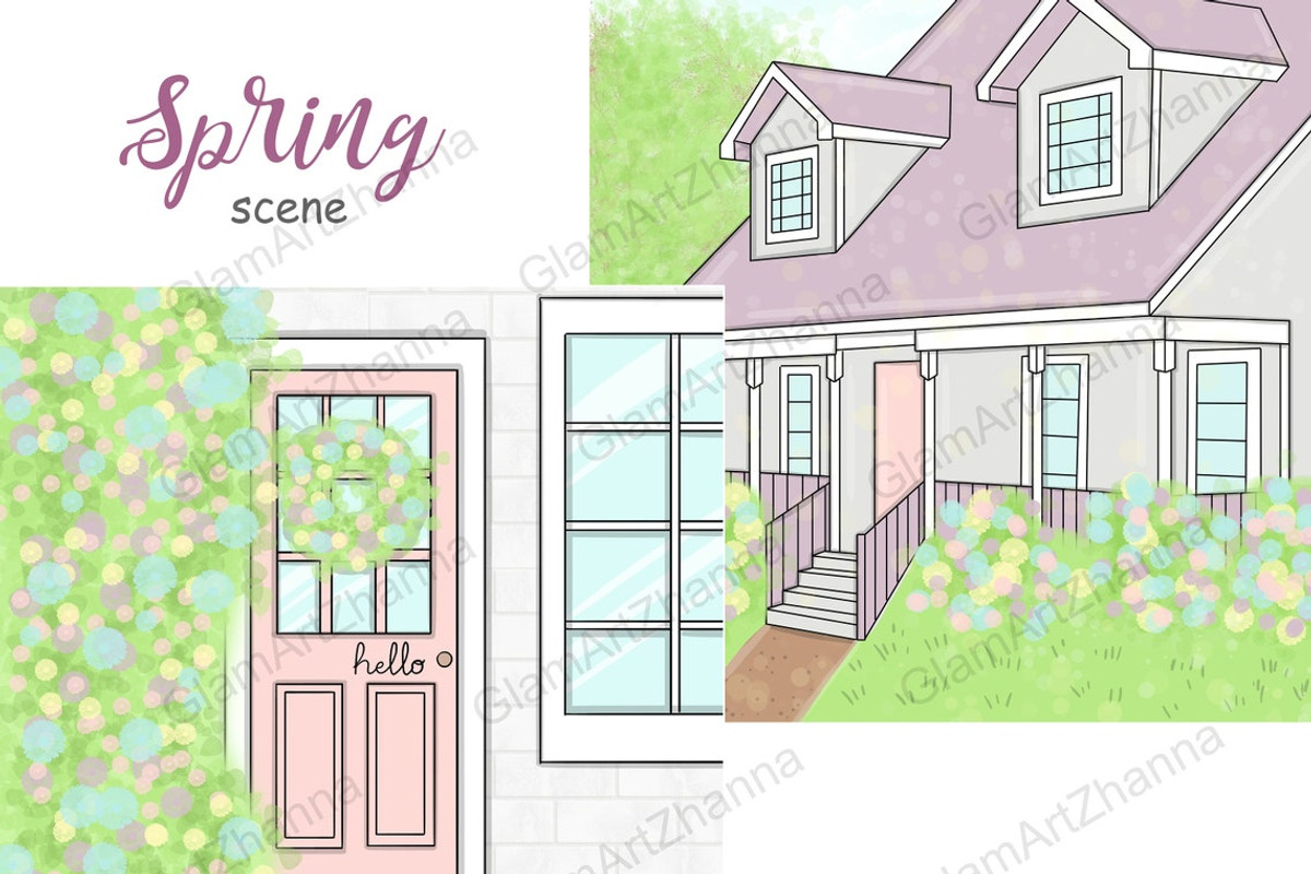 Spring Scene, a Seasonal Illustration by GlamArtZhanna (Photo 1 of 3)