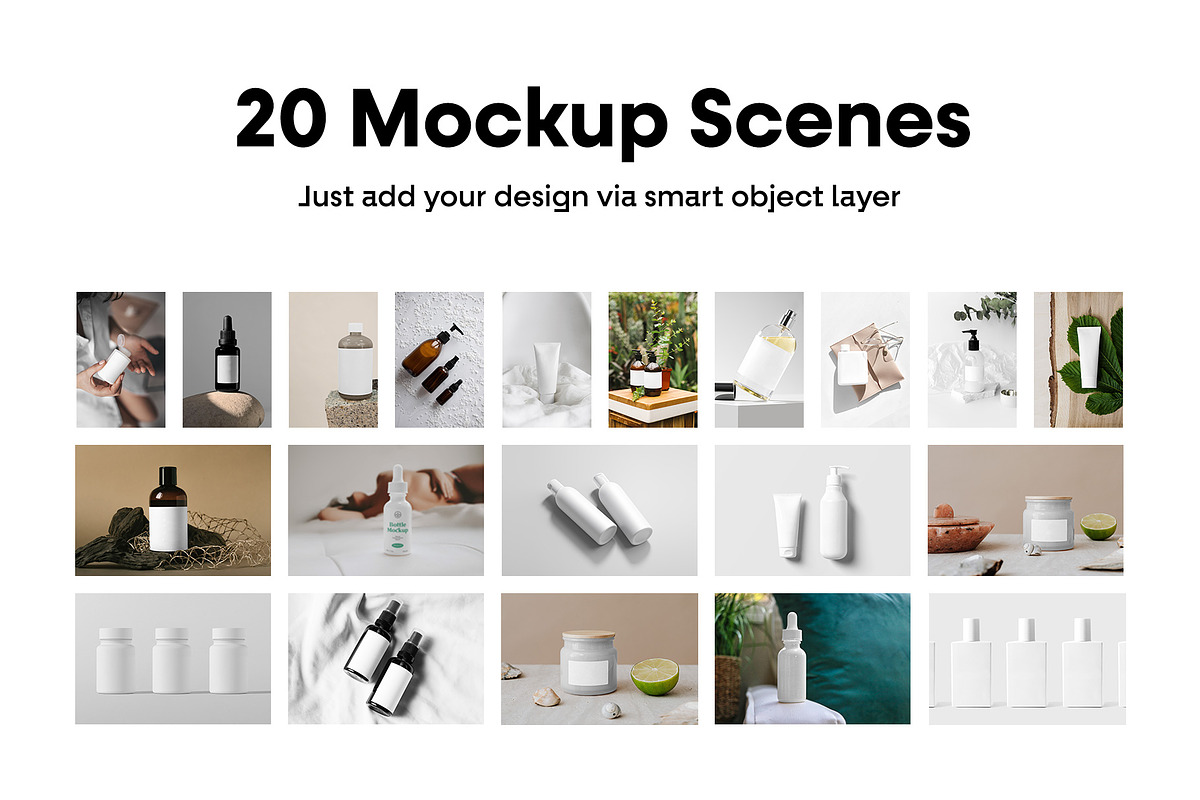 Cosmetic Packaging Bottle Mockups, a Pens & Pencil Mockup by MockupForest (Photo 2 of 11)