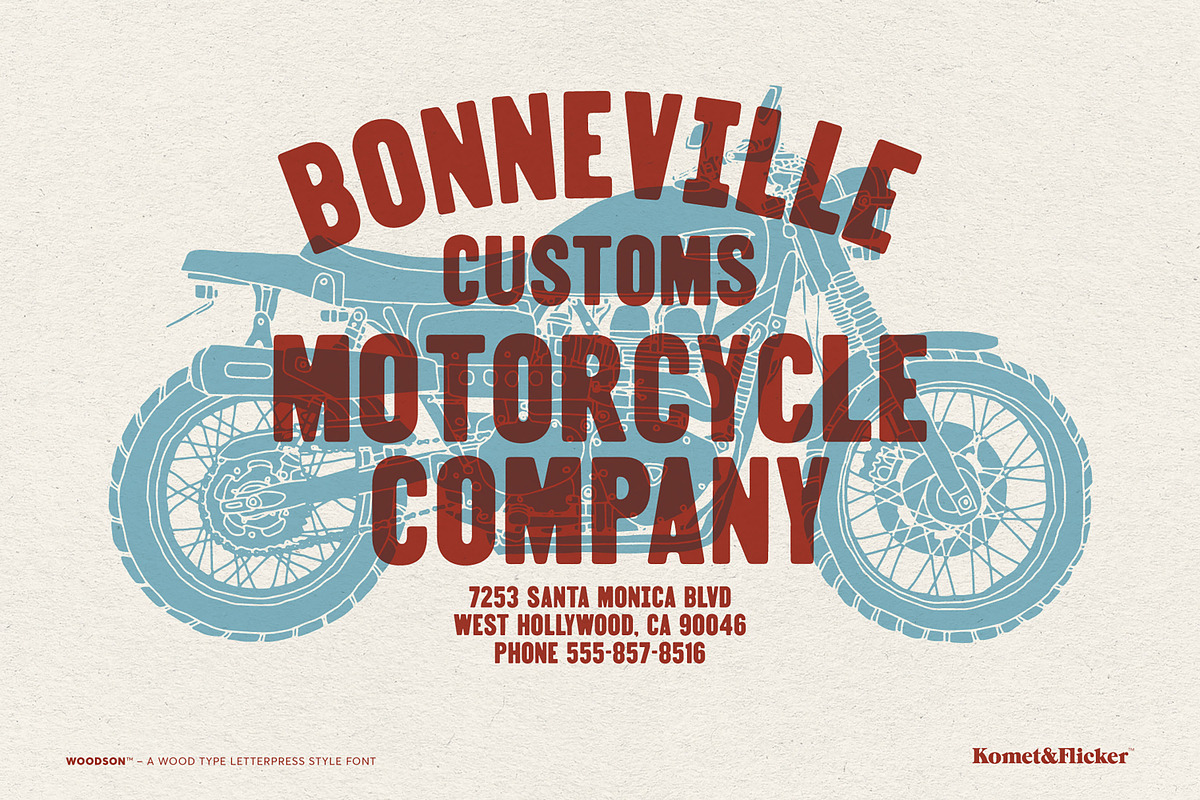 Woodson - A Wood Type Style Font, a Font by Komet & Flicker (Photo 11 of 15)