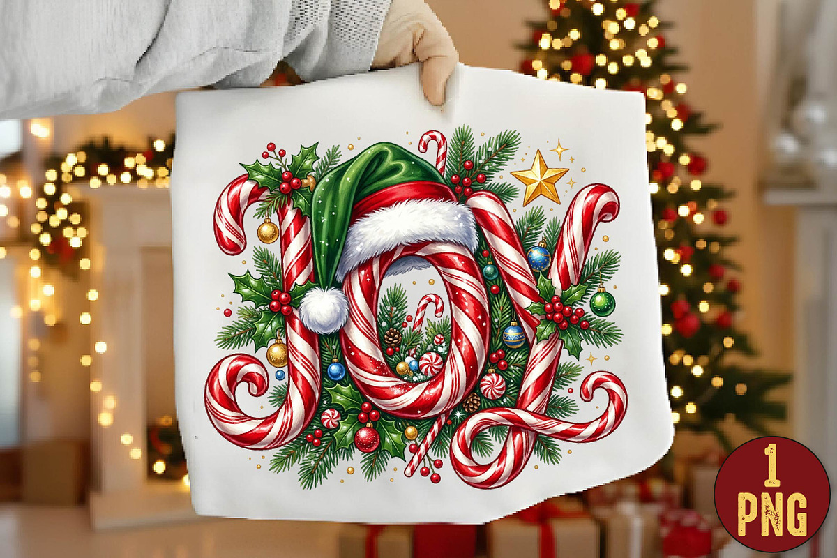 Candy Cane Christmas Hat PNG Design, a Seasonal Illustration by DreamPrint404 (Photo 1 of 6)