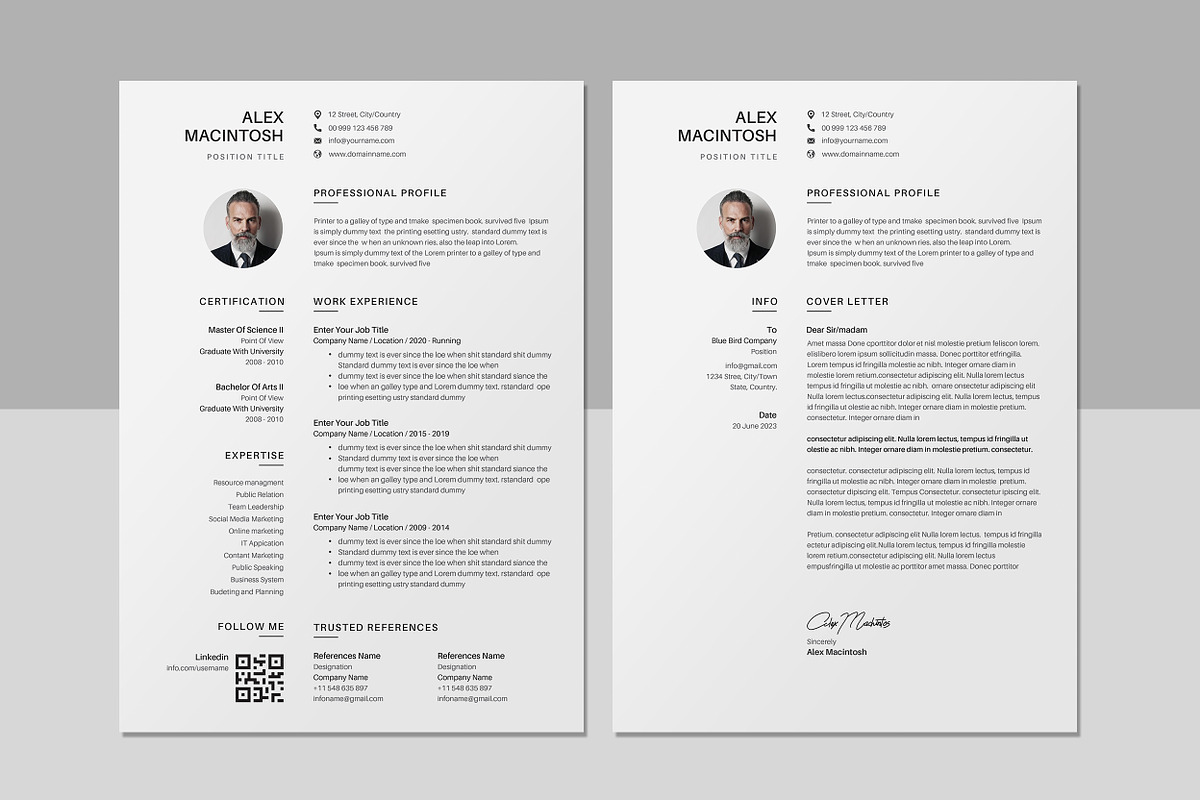 Resume/CV, a Resume Template by Creatune (Photo 2 of 4)