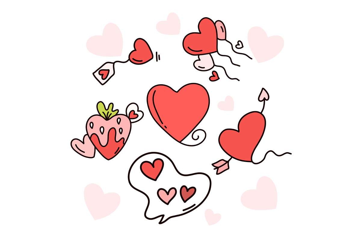 Valentines day event doodle style, an Object Illustration by foxndeer (Photo 2 of 4)