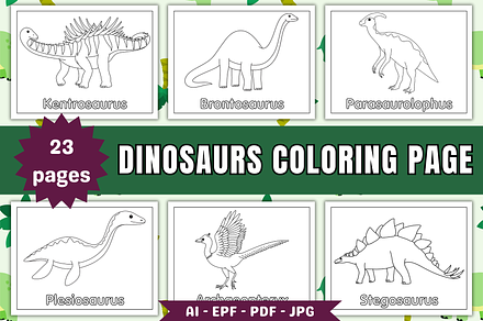 Dinosaurs Coloring Page