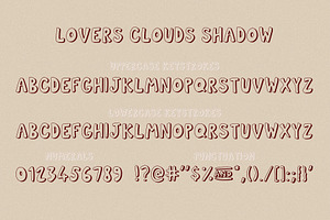 Lovers Clouds Layered Font