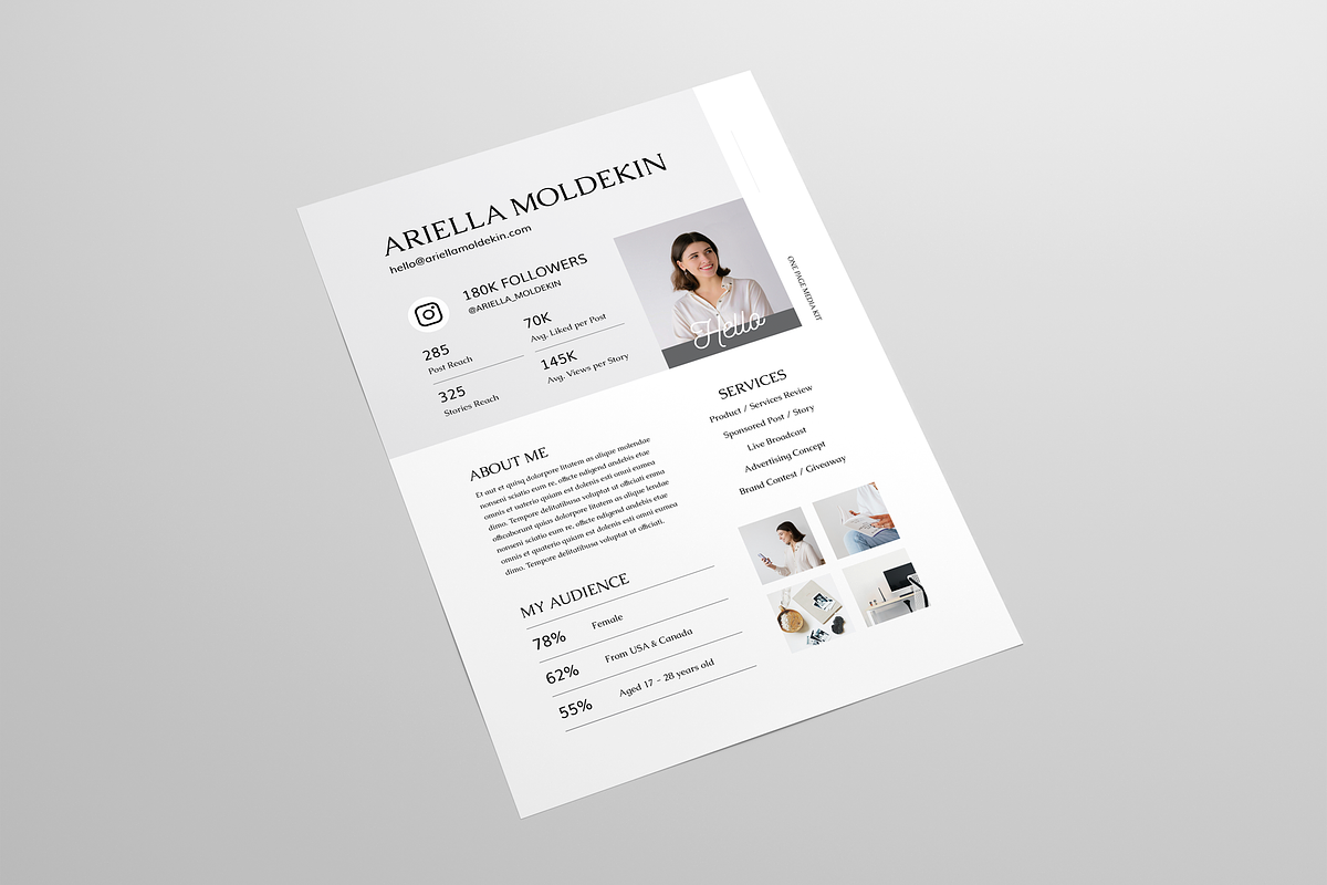Media Kit | MS Word & Indesign, a Marketing Template by Leaflove (Photo 4 of 5)