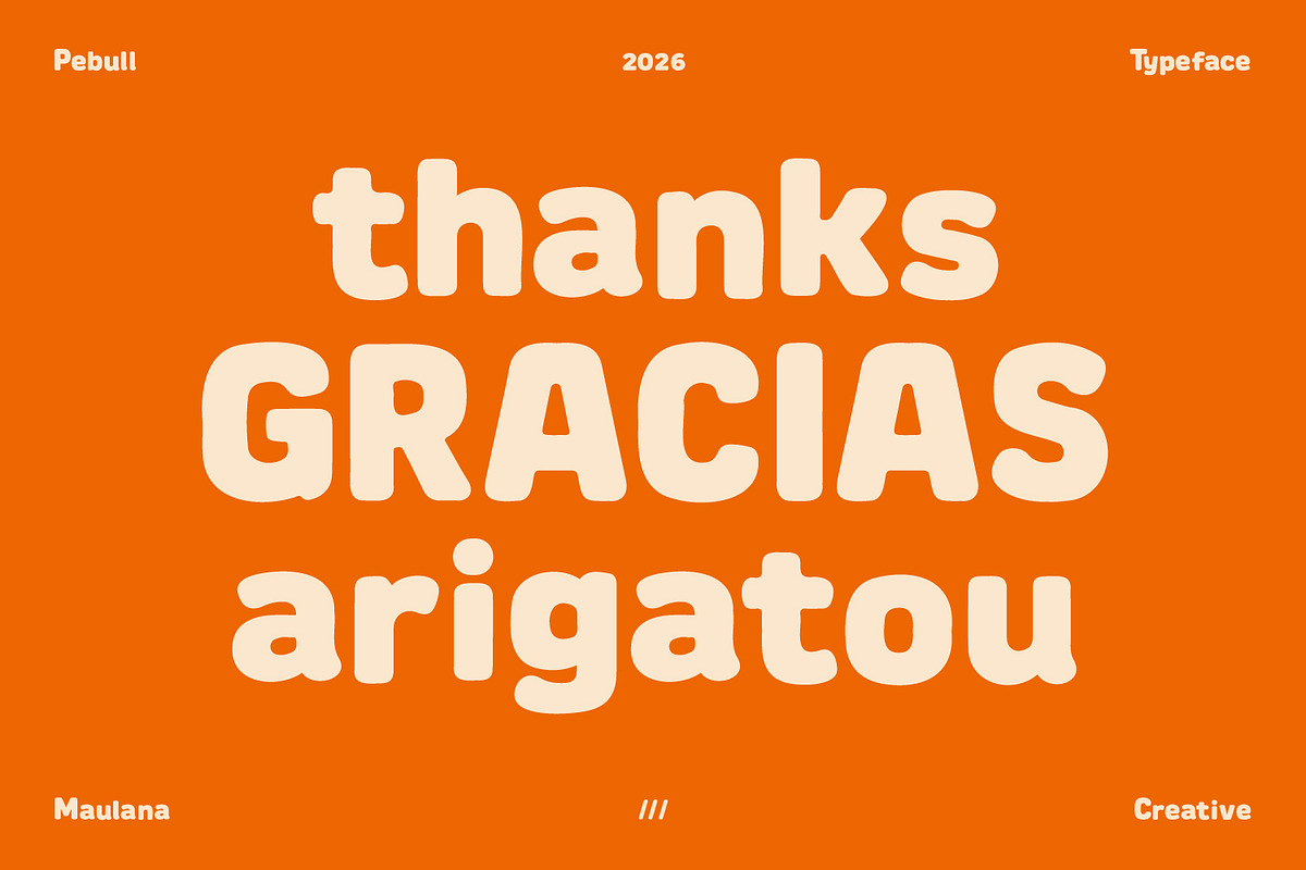 Pebull Playful Rounded Display Font, a Sans Serif Font by Maulana Creative (Photo 7 of 7)