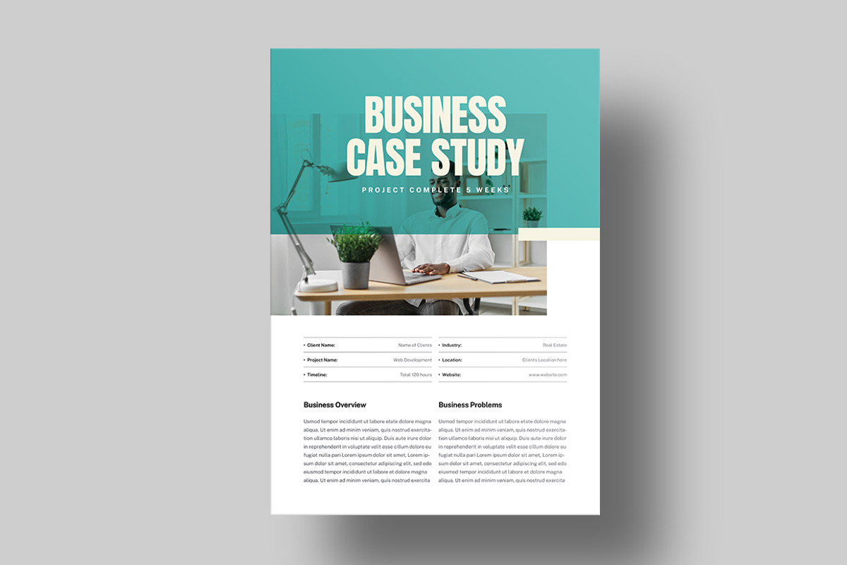 Case Study Flyer Template, a Flyer Template by HiveArts (Photo 2 of 3)