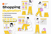 Shopping Illustration Pack, a Technology Illustration by orenjidesign (Thumbnail 1 of 8)