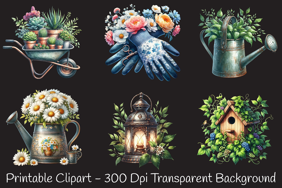 Green Garden Clipart, an Illustration by RobertsArt (Photo 4 of 7)