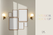 Gallery wall frame psd mockup, a Print Template by DSTUDIO888 (Thumbnail 1 of 4)