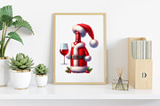 Watercolor Christmas Red Wine, an Illustration by Canvas Craft (Thumbnail 6 of 7)