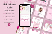 Pink Princess Social Media Templates, a Social Media Template by Marketing Your Brand (Thumbnail 1 of 10)