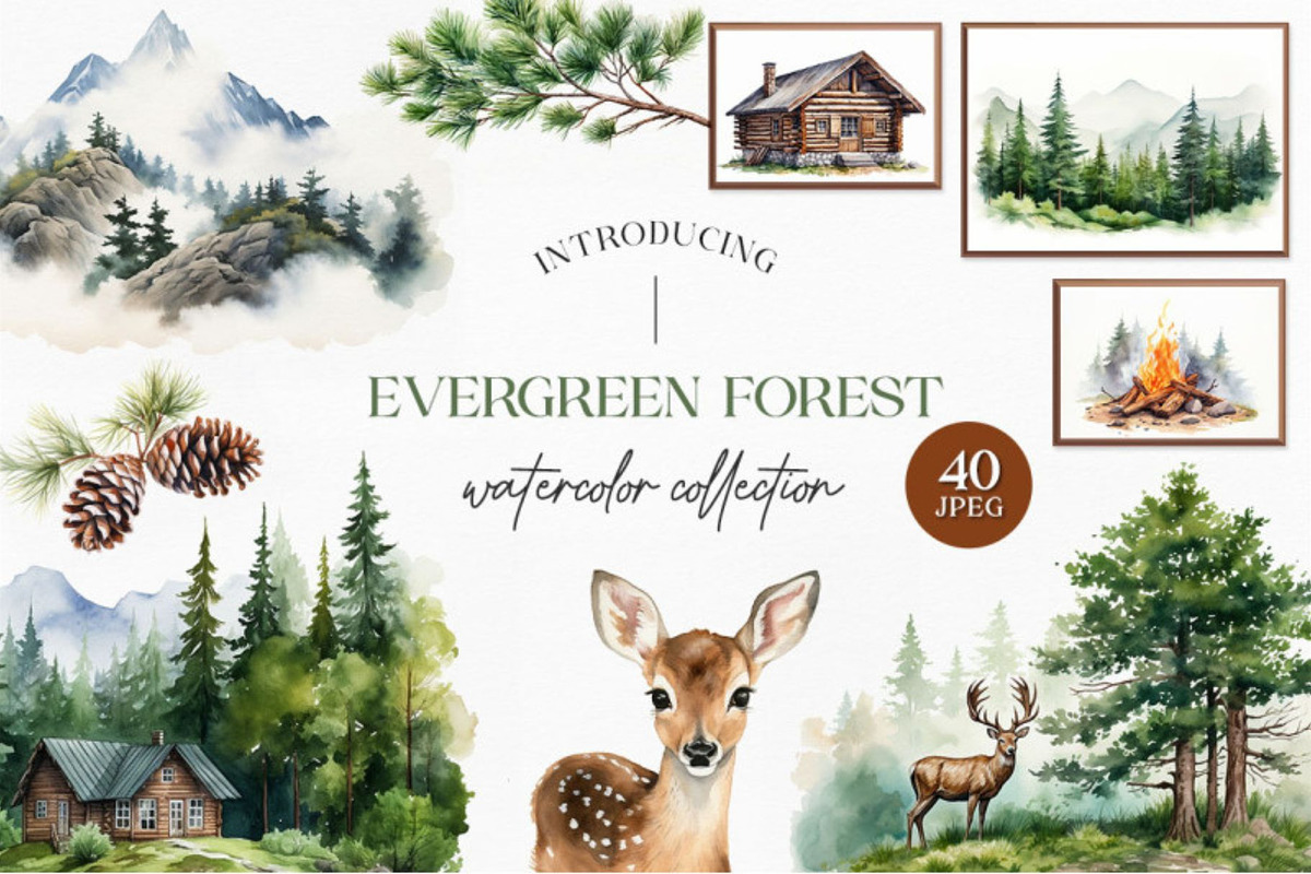 Evergreen Forest, a Seasonal Illustration by artsy-fartsy (Photo 1 of 7)