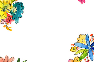 Watercolor flower frame, a Background Photo by BOOCYS