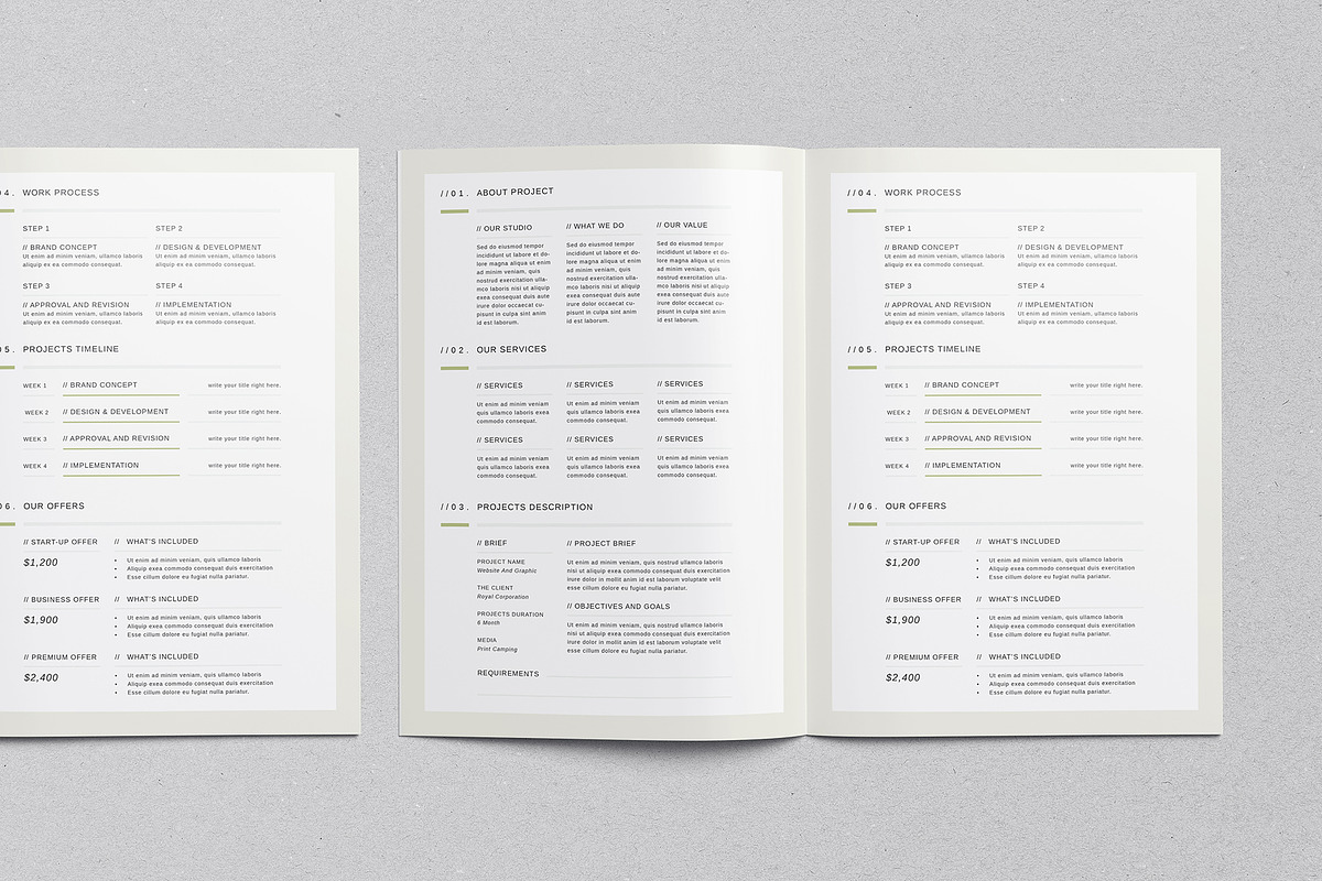 Brief Proposal Template, a Stationery Template by Designsoul14 (Photo 3 of 4)