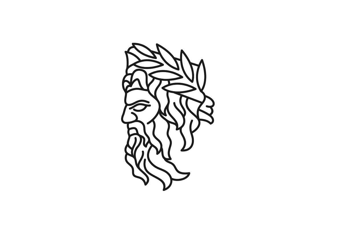 Greek God Zeus Logo Design, a Branding \u0026 Logo Template by Weasley99Store, image size:1200x800