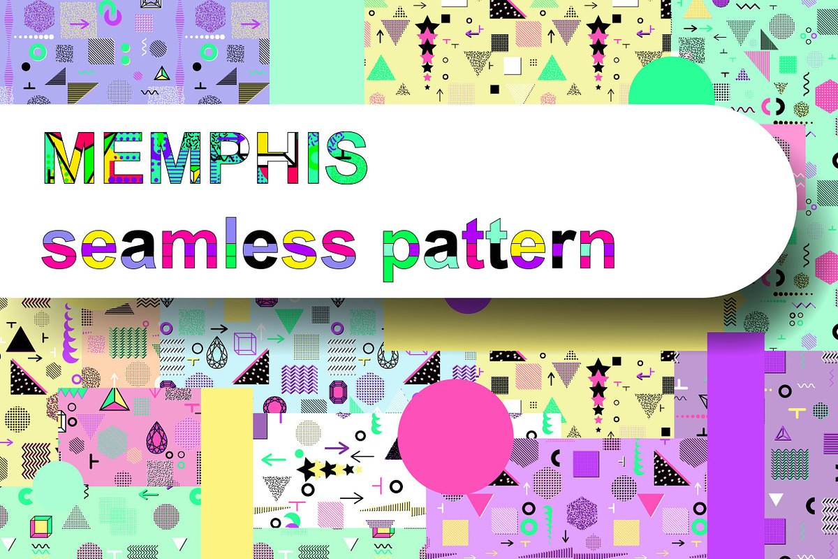 Memphis seamless pattern, a Pattern Graphic by artabramova (Photo 1 of 5)