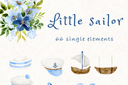Little sailor nursery clipart, an Animal Illustration by heyiamalice (Thumbnail 7 of 12)