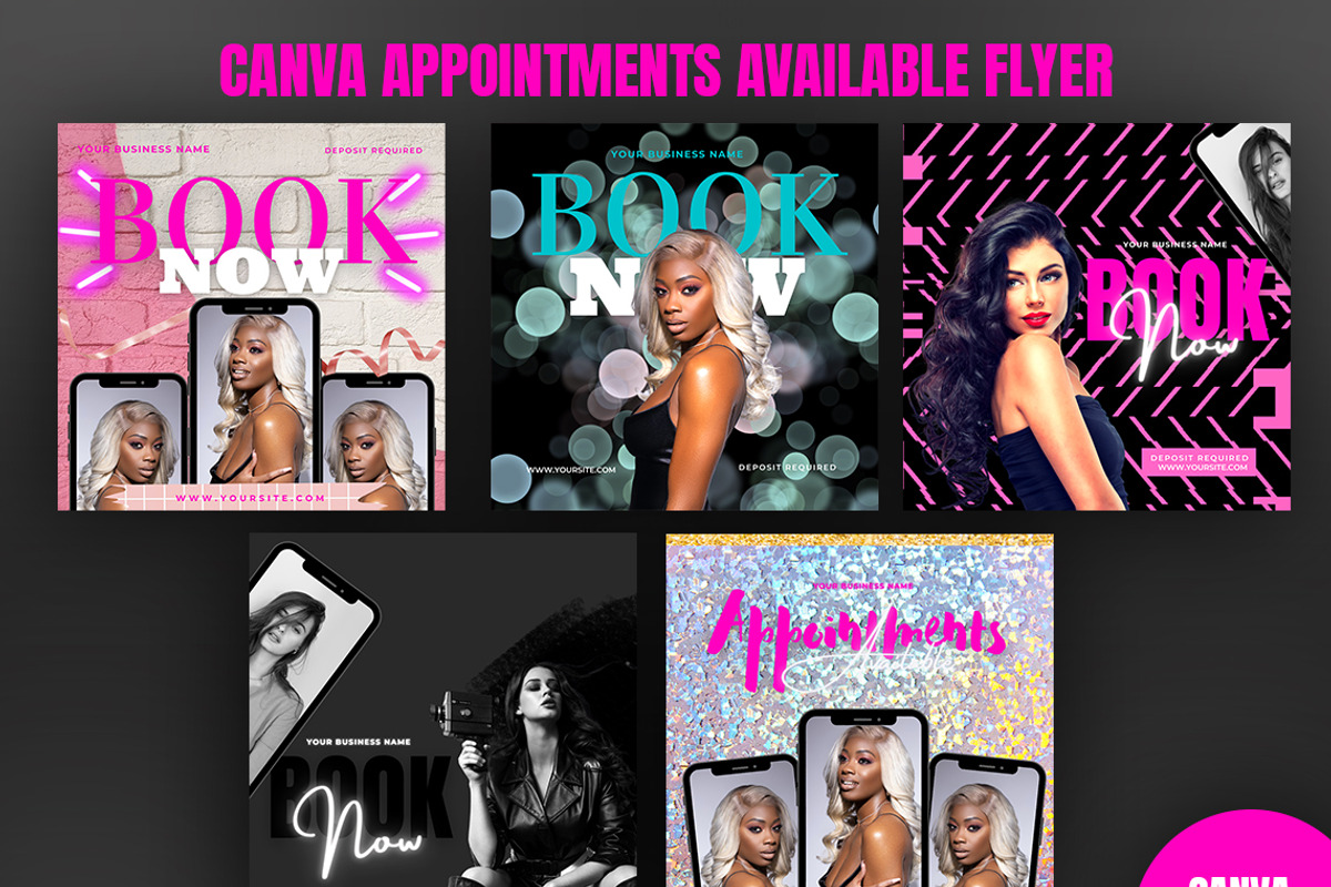 Canva Book Now Instagram Post, a Social Media Template by Madhabi Studio (Photo 1 of 5)