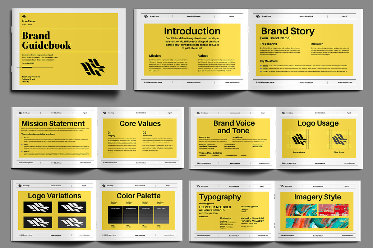 Brand Guidbook Template, a Brochure Template by MightyDesign (Photo 1 of 6)