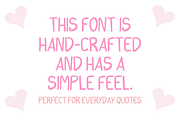 Thin Heart - Cute Handwritten Font, a Handwritten Font by KiddoGlyphs Studio (Thumbnail 3 of 4)