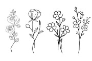 Floral tattoo stamps for procreate, a Brush Add-On by aivos (Thumbnail 4 of 9)