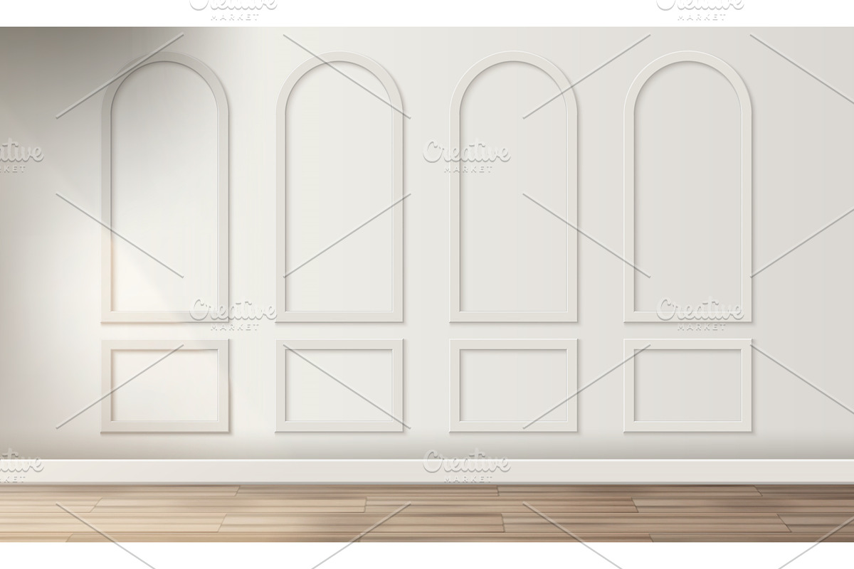 Realistic wall panels with classic, an Object Illustration by art PVP - market