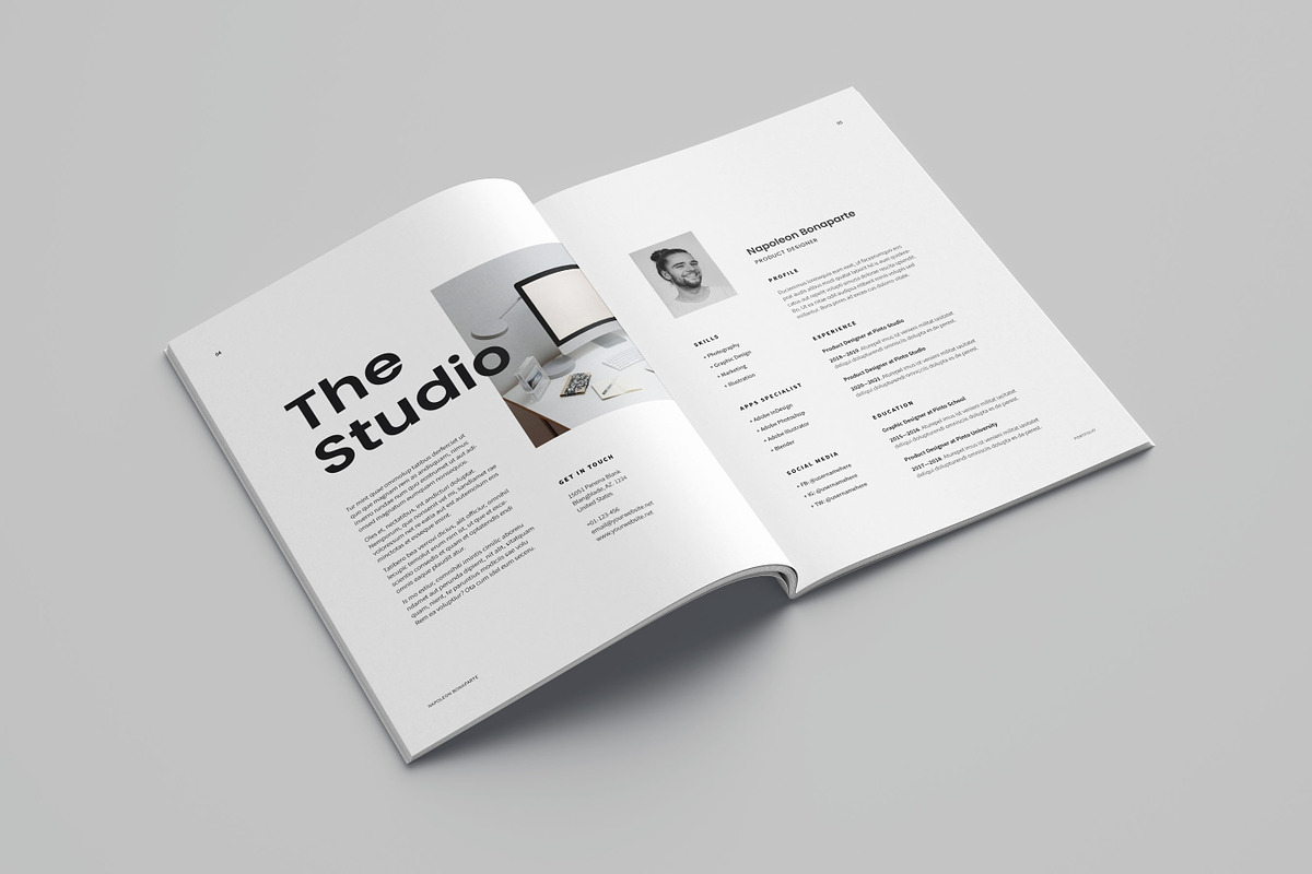 InDesign Portfolio Template, a Brochure Template by Meenom Templates (Photo 4 of 13)